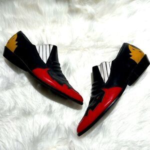 Mootsie Tootsie Color Block Western Genuine leather Shoe Boots Size 9.  B79